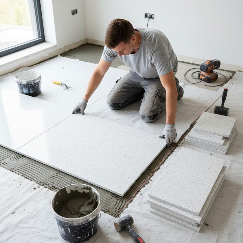 Travertine Tile Replacement detail